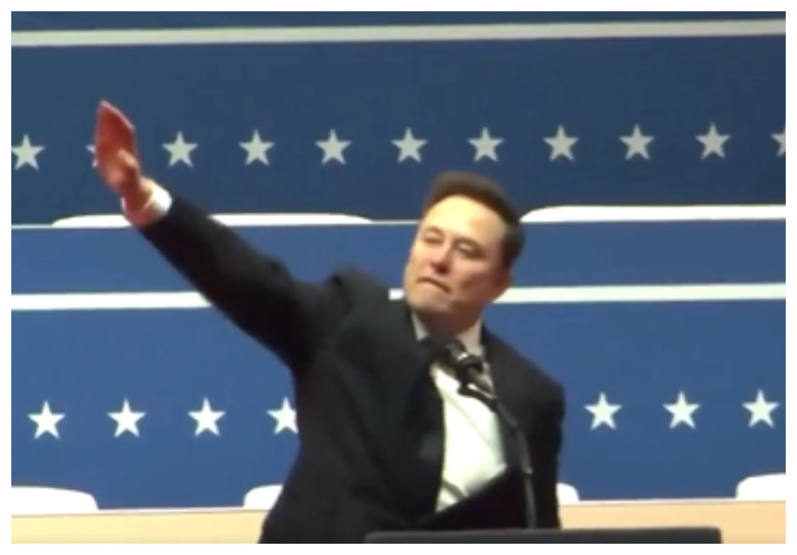 ¿Elon Musk se une a la polémica con un gesto que recuerda al saludo nazi?